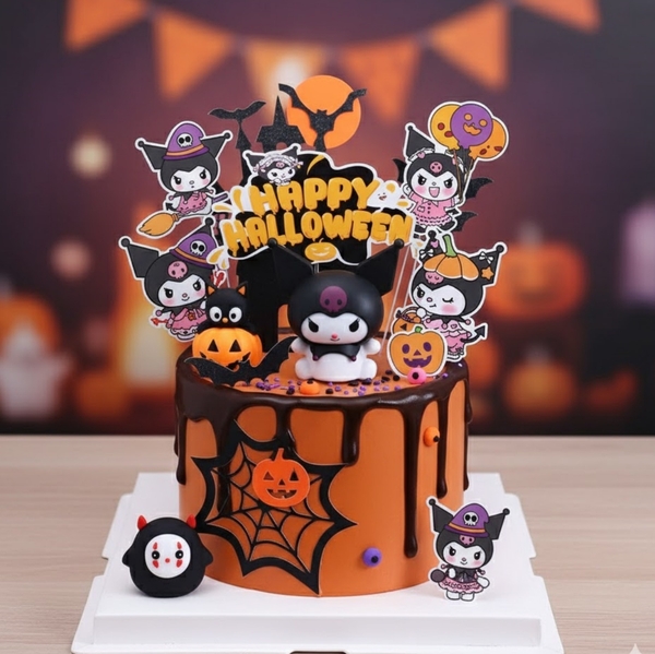 Combo 2 set giấy chủ đề  Halloween - KUROMI bí ngô.