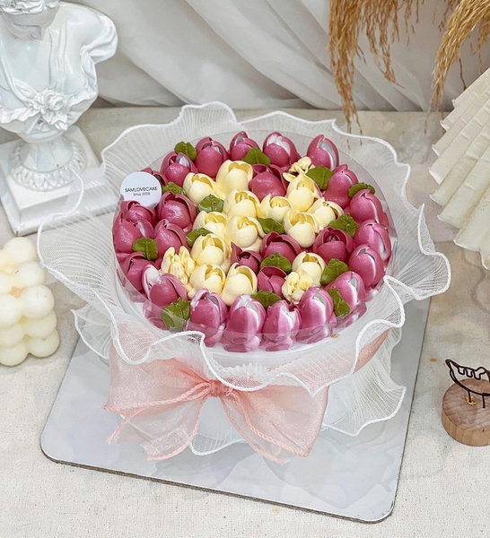 Voan thành bánh loại 1 bóng, sóng đẹp 14cm x 2m -TRẮNG.