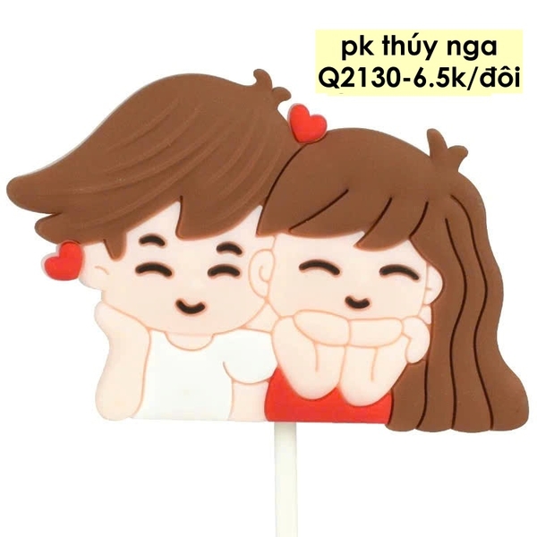 TUONG-Đôi kute (áo trắng-đỏ) nhựa dẻo.T115