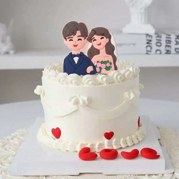 TUONG-Cô dâu chú rể hoa hồng (nhựa dẻo). T03  T77