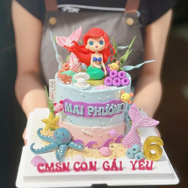 TUONG-Tượng búp bê tiên cá - nhựa nhẹ