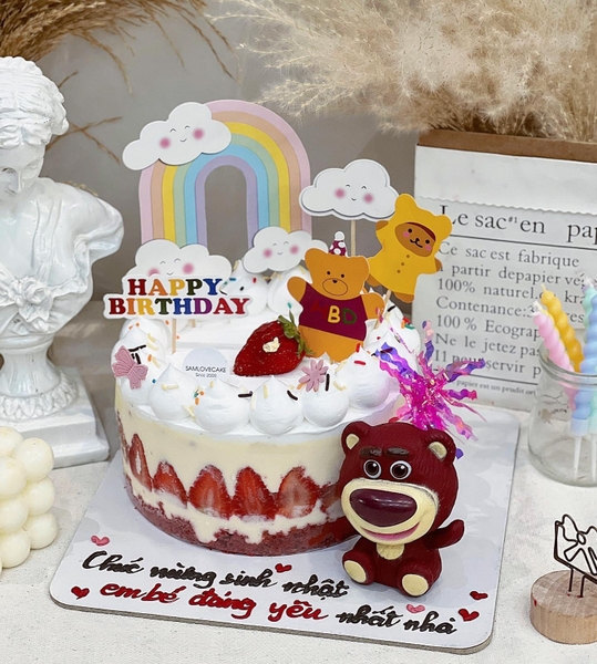 Combo 2 set cắm cầu vồng hai đầu mây có hoa