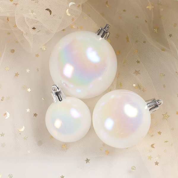 Set 3 bóng nhựa màu trắng sữa size nhỏ (3-4-5cm).
