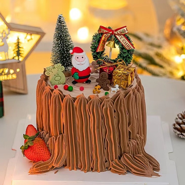 Set 5 ông già Noel nhựa dẻo 3D (mix mẫu).