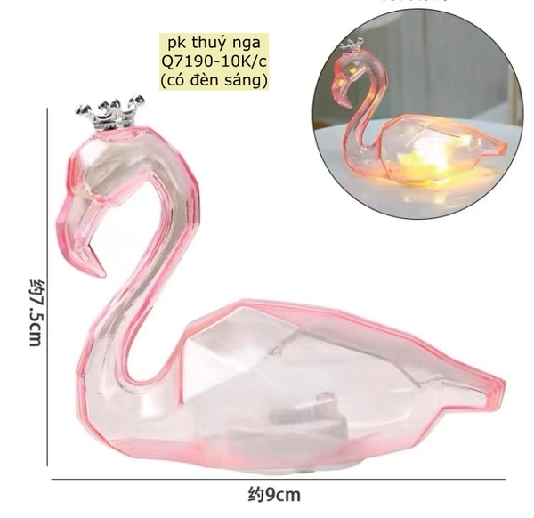 MUA 1 TẶNG 1 - Tượng thiên nga hồng có đèn phát sáng.