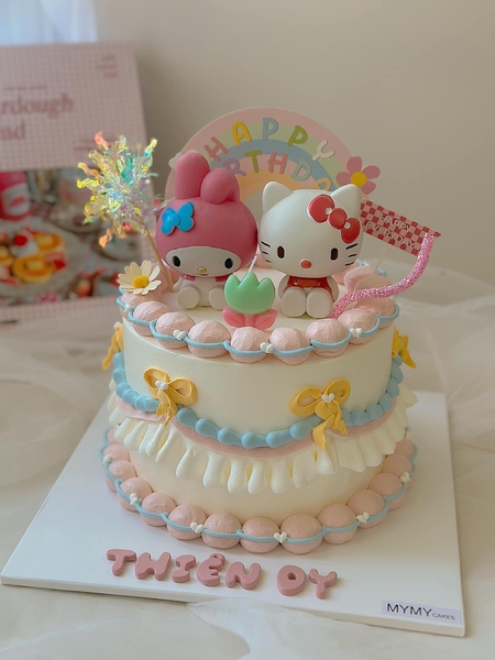 Combo 6 cầu vồng HPBD gắn hoa.
