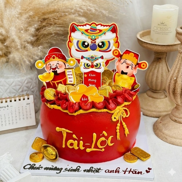 Combo 2 set giấy TẾT - đầu lân+thần tài+thỏi vàng.