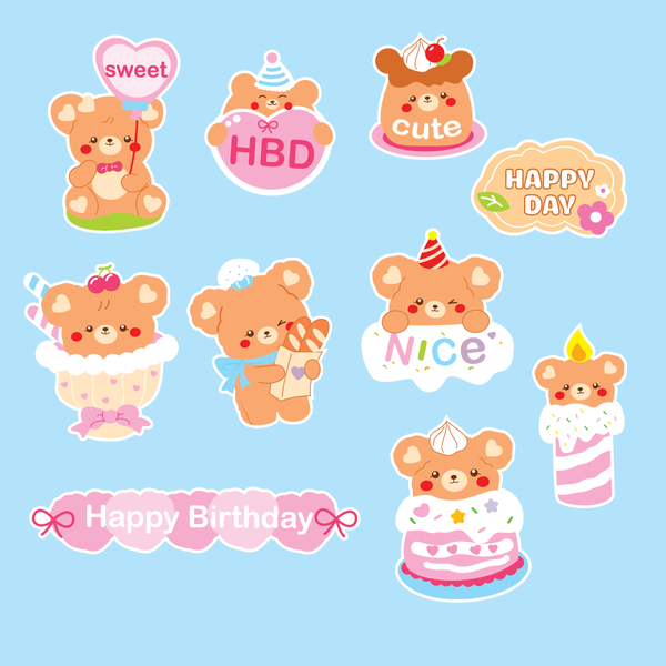 Combo 2 set giấy - gấu nâu hồng nice, sweet2275.