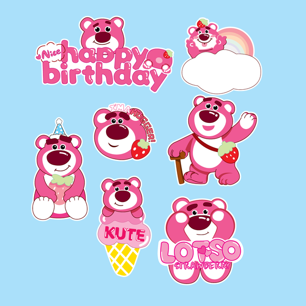 Combo 2 set giấy - Gấu dâu Lotso KUTE.