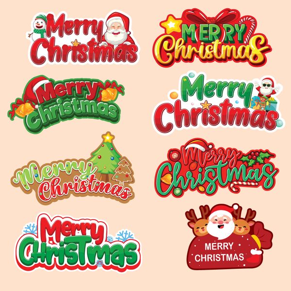 Combo 80 thẻ Merry Christmas giấy mix mẫu (5 túi).