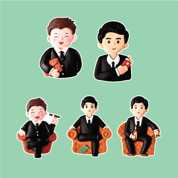 Combo 2 set thẻ giấy quý ông (6 thẻ/set)9822.