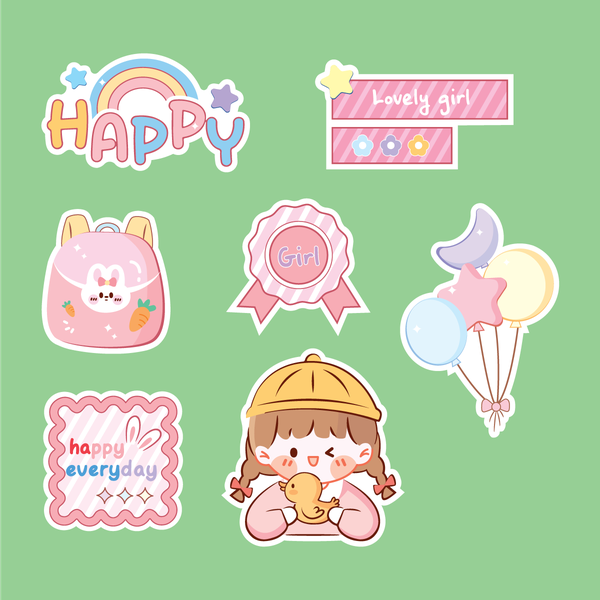 Combo 2 set giấy happy everyday-bé gái hồng9913.