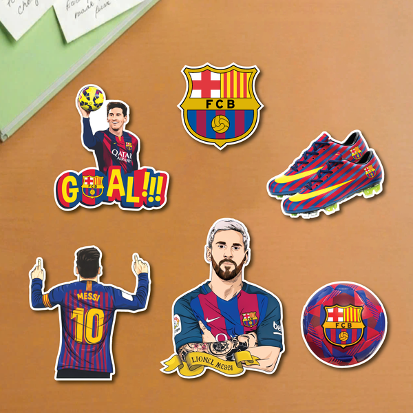 5 set giấy bóng đá -Messi áo xanh tím SX.