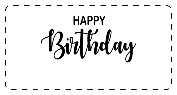 Set 60 bảng giấy-HPBD (happy birthday) hình chữ nhật (chữ happy ở trên và birthday ở dưới).