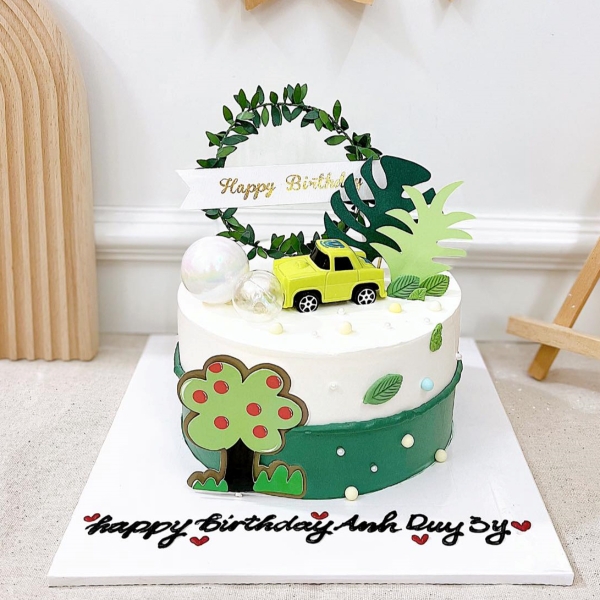 Vòng nguyệt quế HBD-xanh lá đậm.