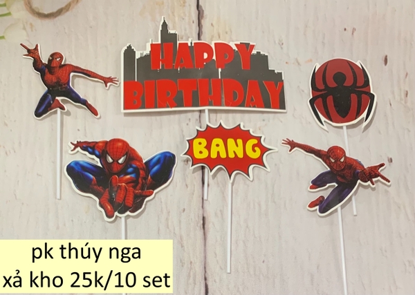 10 set siêu nhân nhện giấy (có chữ BANG) xả kho