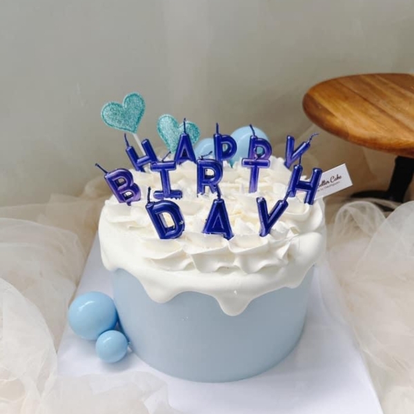 NEN- Nến HPBD màu xanh dương đậm.