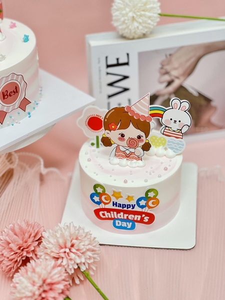Combo 2 set giấy-bé GÁI happy và kẹo mút.
