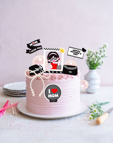 MUA 1 TẶNG 1 -Combo 2 set giấy mẹ váy đỏ (i love mom).