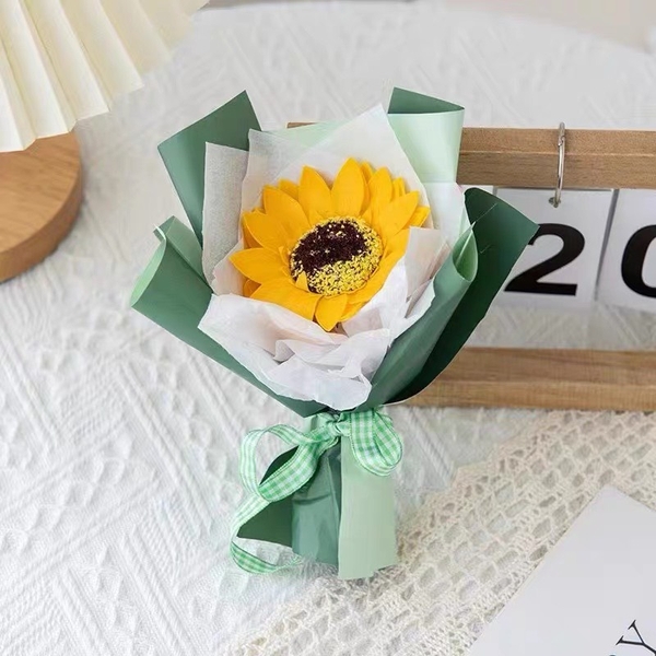 Bó hoa Hướng dương (giấy gói màu XANH).