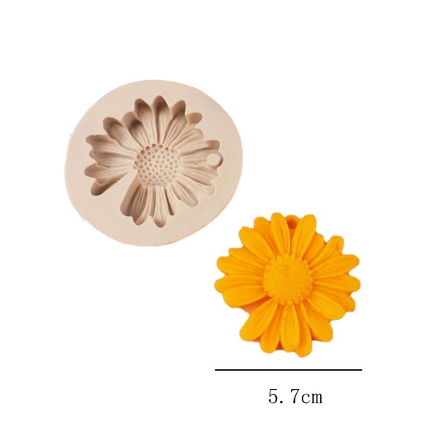Khuôn silicon - Hoa cúc to.