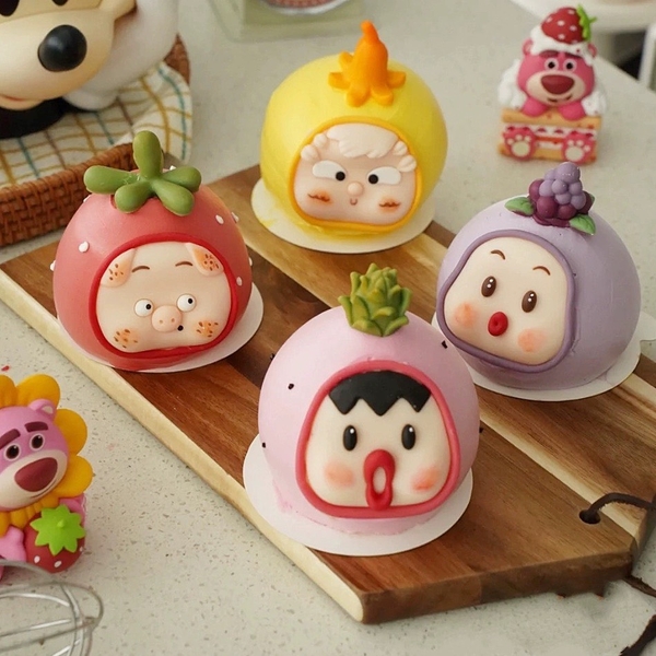 Set 4 tượng nhựa dẻo - baby mập size nhỏ.
