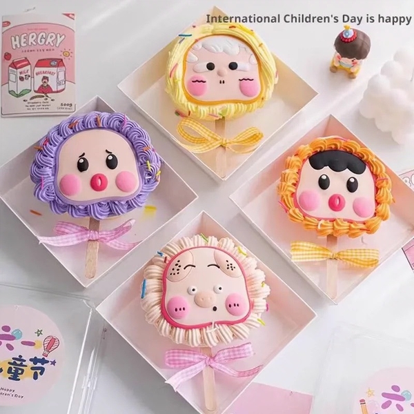 Set 4 tượng nhựa dẻo - baby mập size nhỏ.