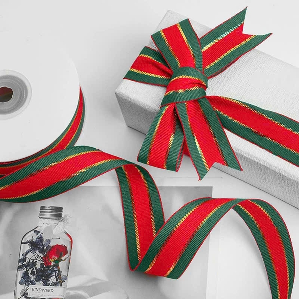 Ruybang noel-sọc xanh đỏ (2cm x 25m).