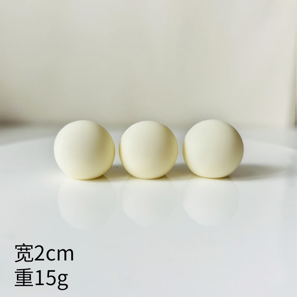 Set 3 quả bóng nhựa dẻo size nhỏ 2cm -MÀU KEM.
