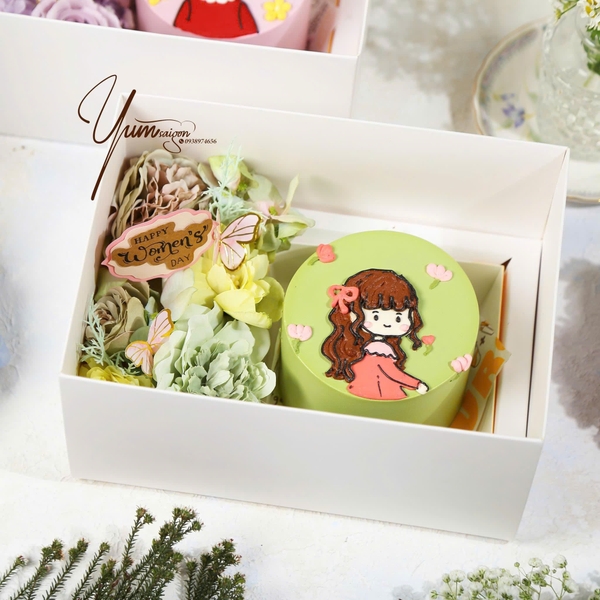 Set 10 hộp cupcake 3 LỖ (NẮP MICA TRONG) kt 25cmx18cm x cao 12.7cm (có kèm đế ở khay to).