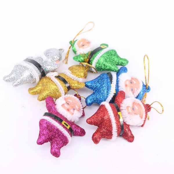 Set 6 tượng ông già noel vải -mix màu (kt 5cm).