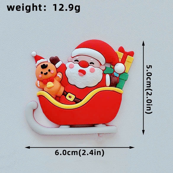 Tượng nhựa dẻo-Ông già noel ngồi xe trượt tuyết mẫu 1.