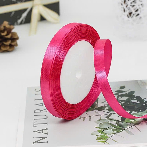 Ruybang 1cm x 25m. - hồng sen đậm.