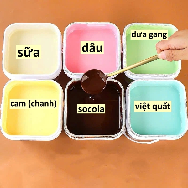 Paste socola phủ mặt bánh không cần làm nóng (hũ 1kg)-vị VIỆT QUẤT (MÀU XANH DƯƠNG).
