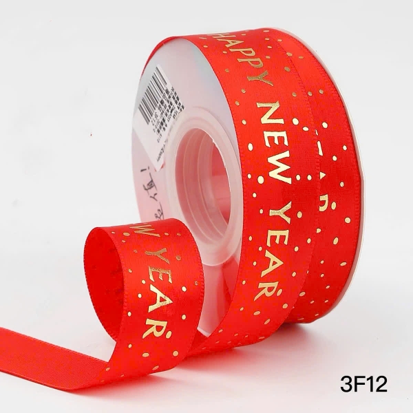 Ruybang tết- Happy new year đỏ chữ IN (2.5cm x 25m).