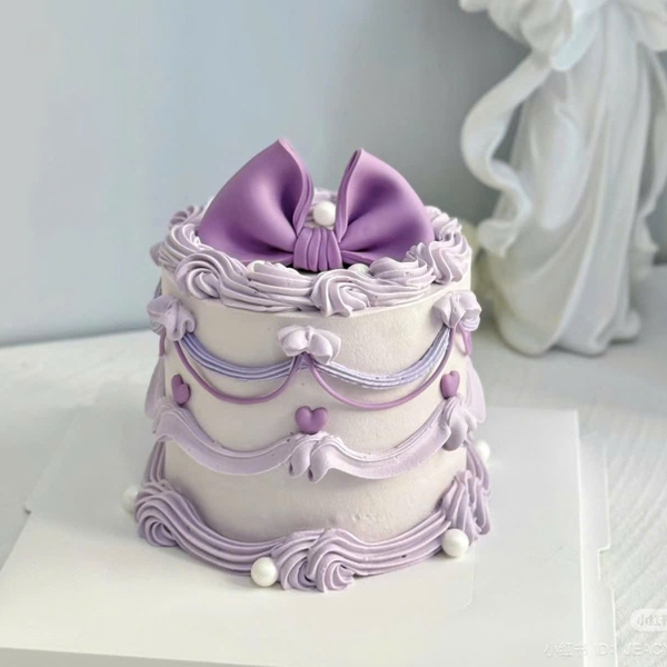 Nơ đất nặn Chiều dài 12,5cm cao 7cm-MÀU TÍM ĐẬM