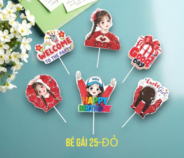10 set giấy- bé gái màu đỏ HD.
