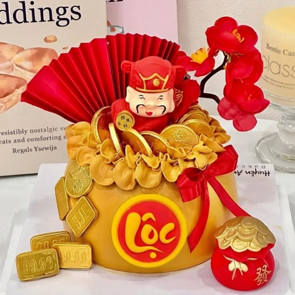 Chữ Lộc đất nặn - HÌNH TRÒN (không kèm dây).