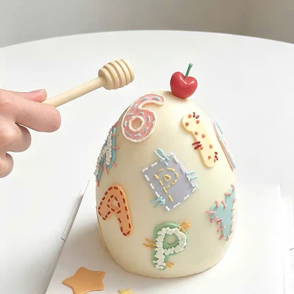 Vỉ nến 5 cây hình quả cherry đỏ.