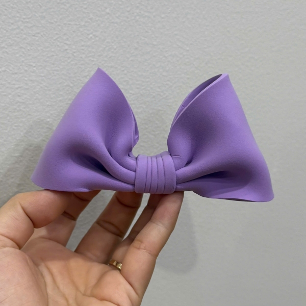 Nơ đất nặn Chiều dài 12,5cm cao 7cm-TÍM NHẠT.