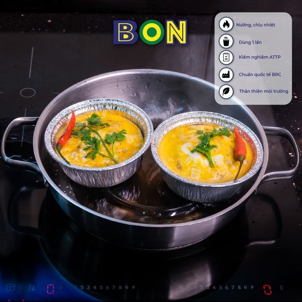 LỐC 20 CHÉN NHÔM NƯỚNG BON C3 -300ML