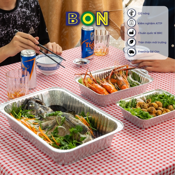 LỐC 20 HỘP NHÔM TAKE AWAY BON G1 - 1900ML