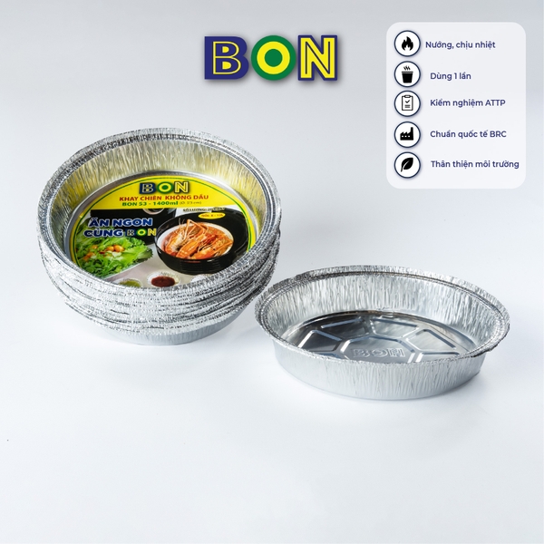 LỐC 20 KHAY CHIÊN KHÔNG DẦU BON S3 - 1400ML