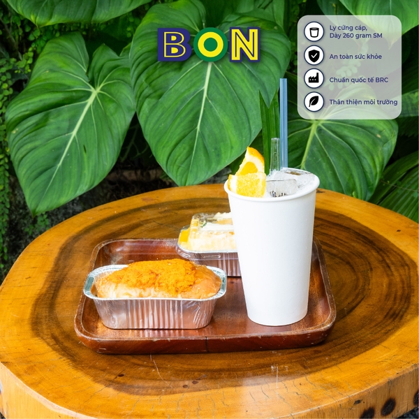 LỐC 50 LY GIẤY TRẮNG - 500ML (16 OZ)