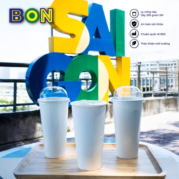 LỐC 50 LY GIẤY TRẮNG 650ML - (22 OZ)