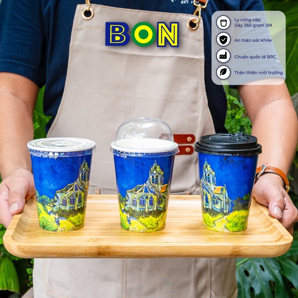 LỐC 50 LY IN TRANH - NHÀ THỜ XANH - 360ML (12 / 14 OZ)