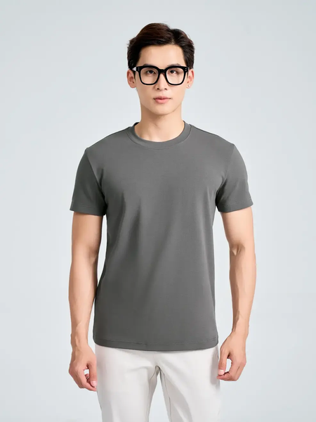 Áo thun Nam Basic Slimfit Thun Rib Cotton Mềm