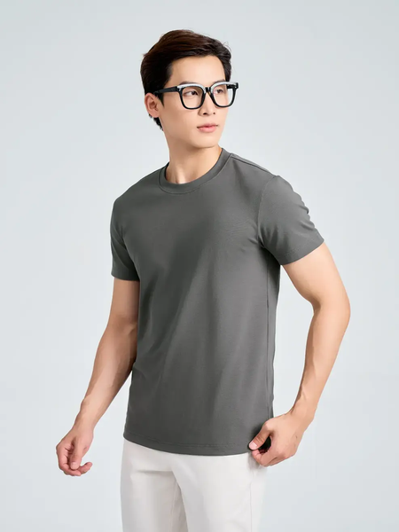 Áo thun Nam Basic Slimfit Thun Rib Cotton Mềm