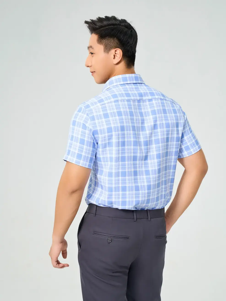 Sơ Mi Nam Cộc Tay Nano Kẻ Caro