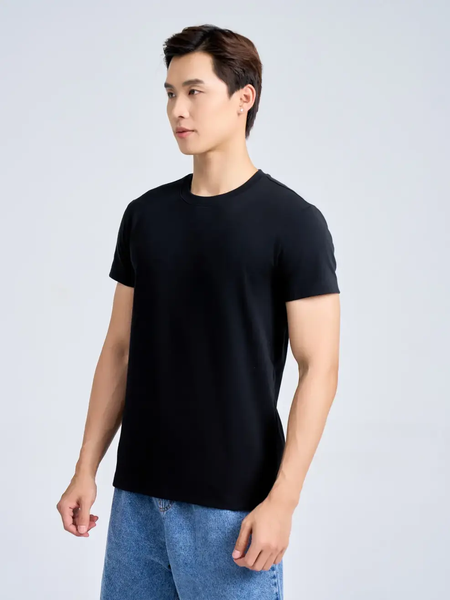 Áo thun Nam Basic Slimfit Thun Rib Cotton Mềm